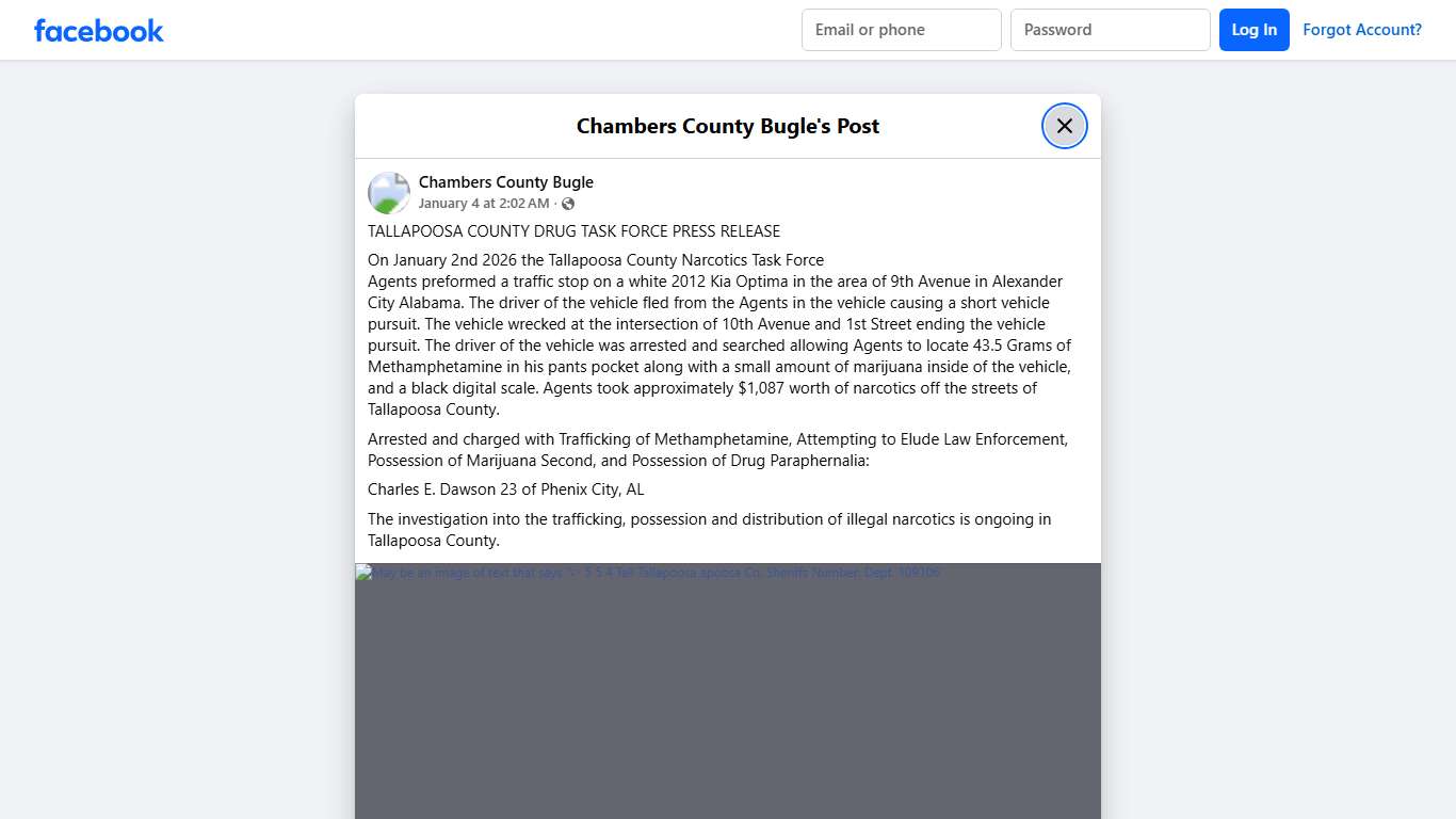 TALLAPOOSA COUNTY DRUG TASK FORCE... - Chambers County Bugle Facebook